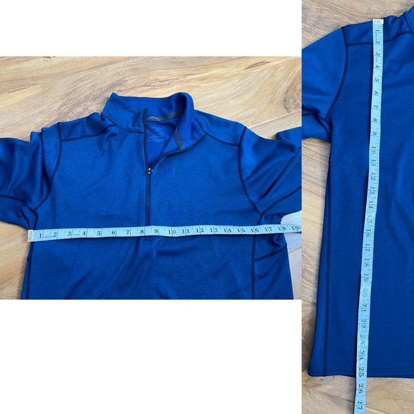 Patagonia Mens Capilene Baselayer Midweight Blue Quarter Zip Pullover Polartec M - Picture 7 of 7